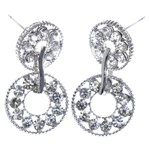 Mi Amore Drop-Dangle-Earrings Silver-Tone
