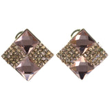 Mi Amore Stud-Earrings Peach/Gold-Tone