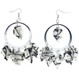 Mi Amore Dangle-Earrings Silver-Tone/White