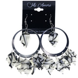 Mi Amore Dangle-Earrings Silver-Tone/White