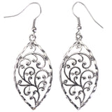 Mi Amore Filigree Dangle-Earrings Silver-Tone