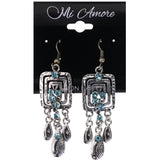 Mi Amore Dangle-Earrings Silver-Tone/Blue