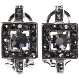 Mi Amore Dangle-Earrings Black/Silver-Tone
