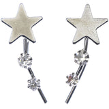 Mi Amore Star Stud-Earrings Silver-Tone