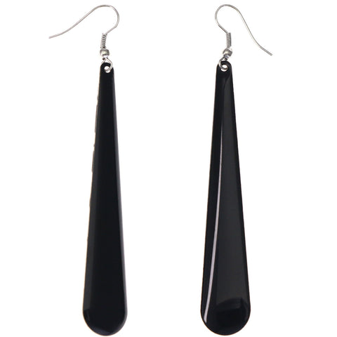Mi Amore Dangle-Earrings Black/Silver-Tone