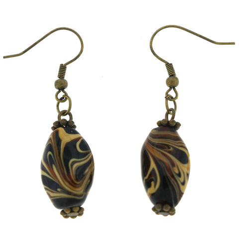 Mi Amore Dangle-Earrings Gold-Tone/Brown