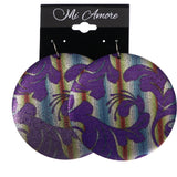 Mi Amore Flower Dangle-Earrings Purple/Multicolor