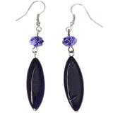 Mi Amore Dangle-Earrings Purple/Silver-Tone