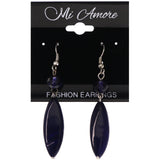 Mi Amore Dangle-Earrings Purple/Silver-Tone