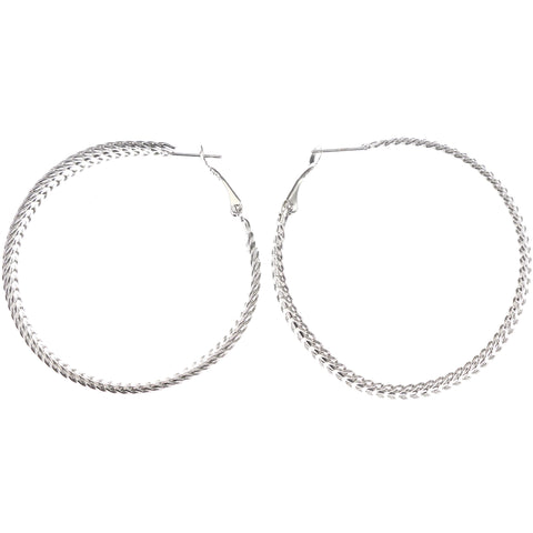 Mi Amore Hoop-Earrings Silver-Tone