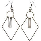 Mi Amore Antiqued Dangle-Earrings Gold-Tone