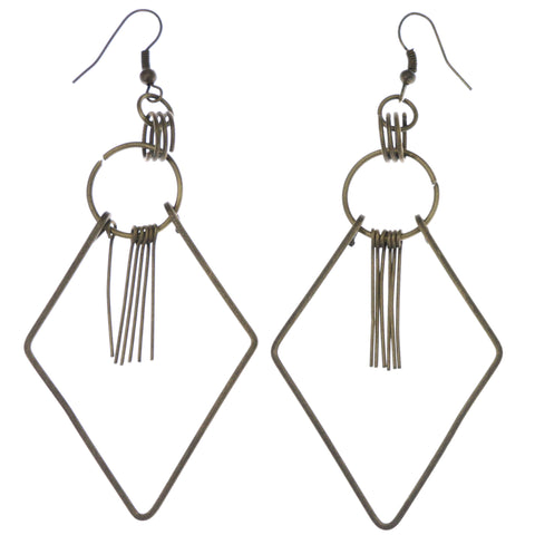 Mi Amore Antiqued Dangle-Earrings Gold-Tone