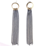 Mi Amore Antiqued Drop-Dangle-Earrings Gold-Tone/Black
