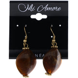 Mi Amore Dangle-Earrings Brown/Gold-Tone