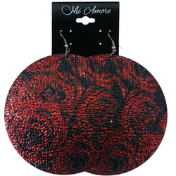 Mi Amore Rose Dangle-Earrings Red/Black