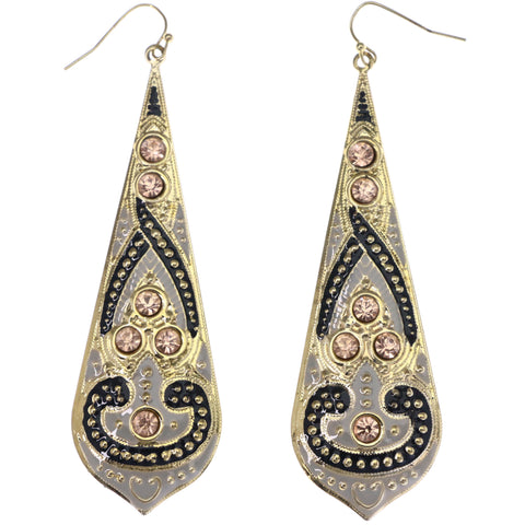 Mi Amore Dangle-Earrings Gold-Tone/Black