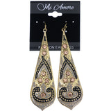 Mi Amore Dangle-Earrings Gold-Tone/Black