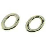 Silver-Tone Metal Stud-Earrings