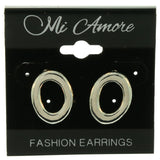 Silver-Tone Metal Stud-Earrings