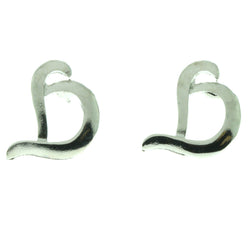 Silver-Tone Metal Stud-Earrings