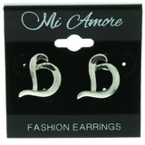 Silver-Tone Metal Stud-Earrings