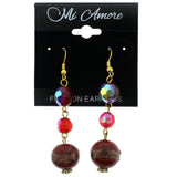 Mi Amore Dangle-Earrings Gold-Tone/Red