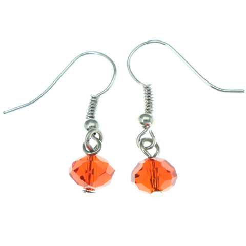 Mi Amore Dangle-Earrings Red/Silver-Tone