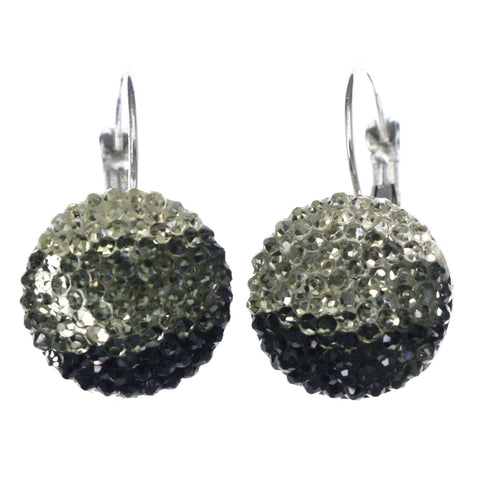 Mi Amore Dangle-Earrings Green/Silver-Tone