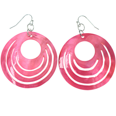 Mi Amore Dangle-Earrings Pink/Silver-Tone