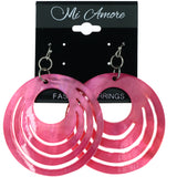 Mi Amore Dangle-Earrings Pink/Silver-Tone