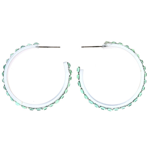 Mi Amore Dangle-Earrings Green/White