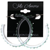 Mi Amore Dangle-Earrings Green/White