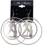 Mi Amore Zodiac Aquarius,Water-Bearer Dangle-Earrings Silver-Tone