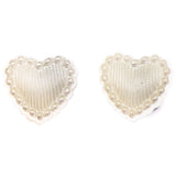 Mi Amore Heart Stud-Earrings White