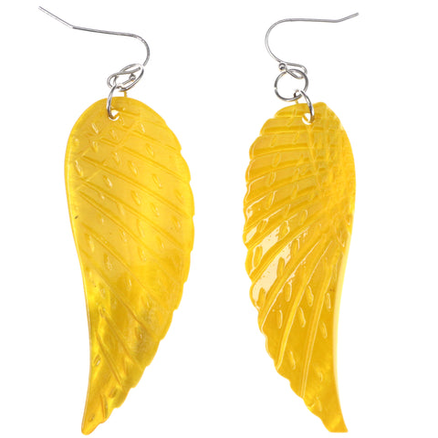 Mi Amore Angel Wings Dangle-Earrings Yellow