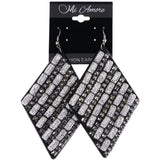 Mi Amore Dangle-Earrings Silver-Tone/Black