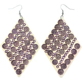 Mi Amore Dangle-Earrings Purple/White