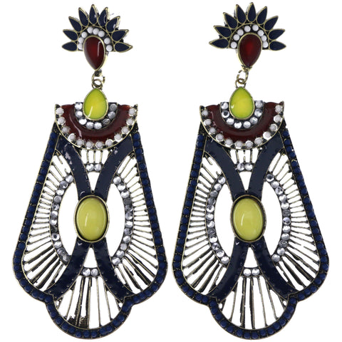 Mi Amore Dangle-Earrings Multicolor/Gold-Tone