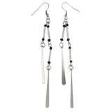 Mi Amore Dangle-Earrings Silver-Tone/Black