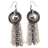 Mi Amore Dangle-Earrings Silver-Tone/Bronze-Tone