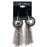 Mi Amore Dangle-Earrings Silver-Tone/Bronze-Tone