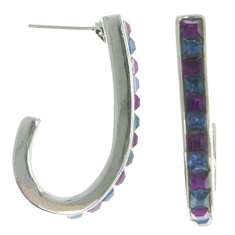 Mi Amore Dangle-Earrings Silver-Tone/Multicolor