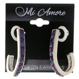 Mi Amore Dangle-Earrings Silver-Tone/Multicolor
