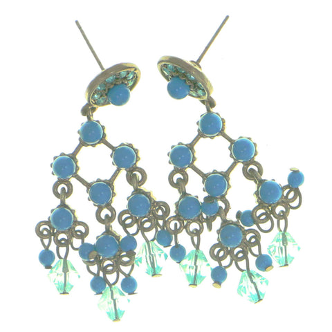 Mi Amore Drop-Dangle-Earrings Silver-Tone/Blue