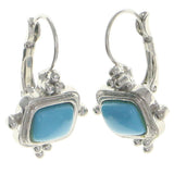 Mi Amore Dangle-Earrings Silver-Tone/Blue