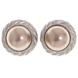 Mi Amore Stud-Earrings Silver-Tone/Brown