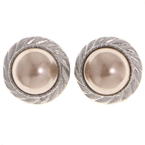 Mi Amore Stud-Earrings Silver-Tone/Brown