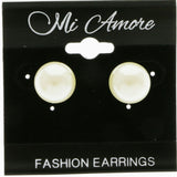 Mi Amore Stud-Earrings White
