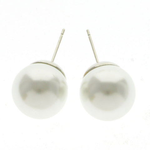 Mi Amore Stud-Earrings White