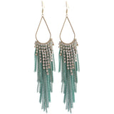 Mi Amore Tassel-Earrings Gold-Tone/Green